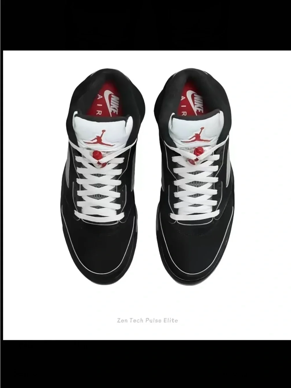Jordan Black/White/Red Retro Basketball Sneakers